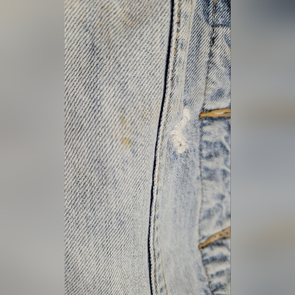 EUC | Melrose & Market | Distressed Jean Jacket XS - Picture 5 of 6